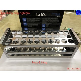 Giá đựng ống nghiệm y tế inox 3 tầng 30 lỗ