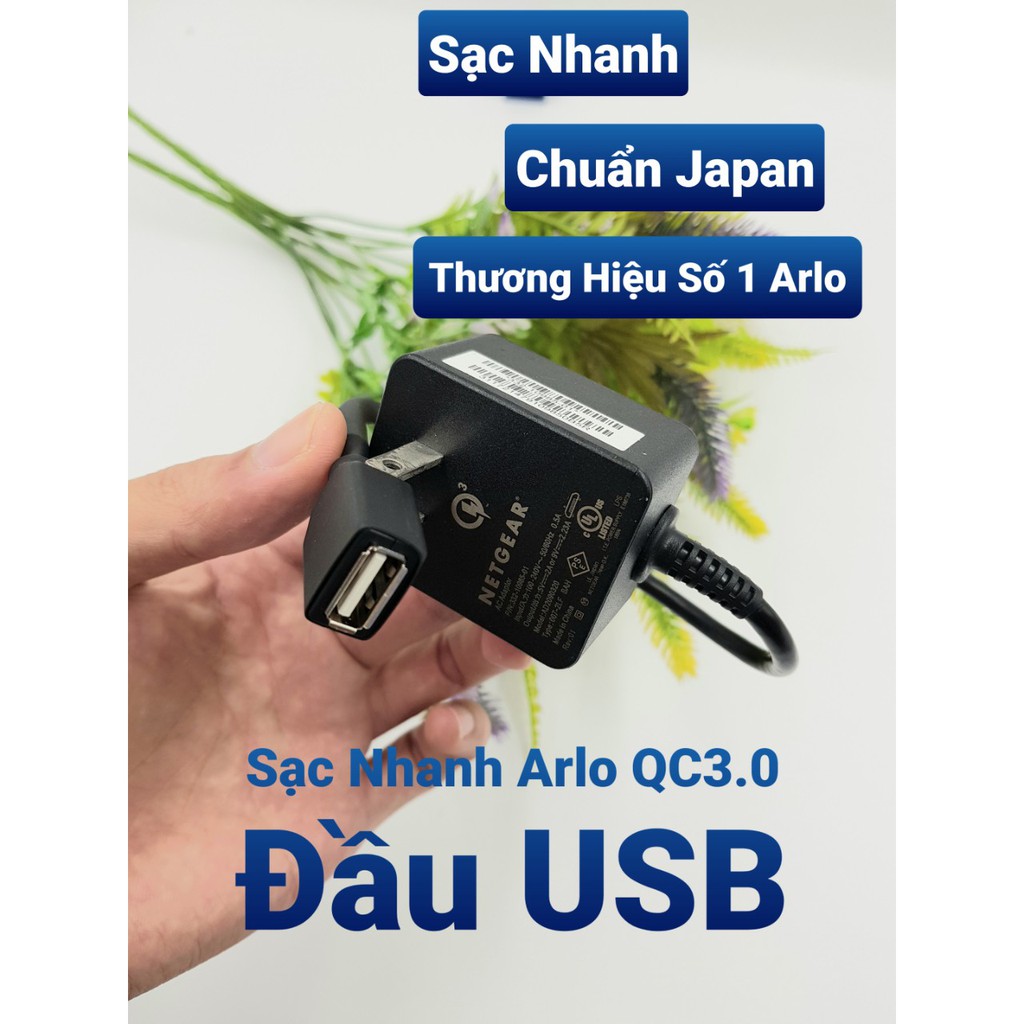 Sạc Nhanh Arlo QC3.0 Cổng USB DIY Netgear 5V2A, Sạc Nhanh 5V2A Cổng USB thumbnail