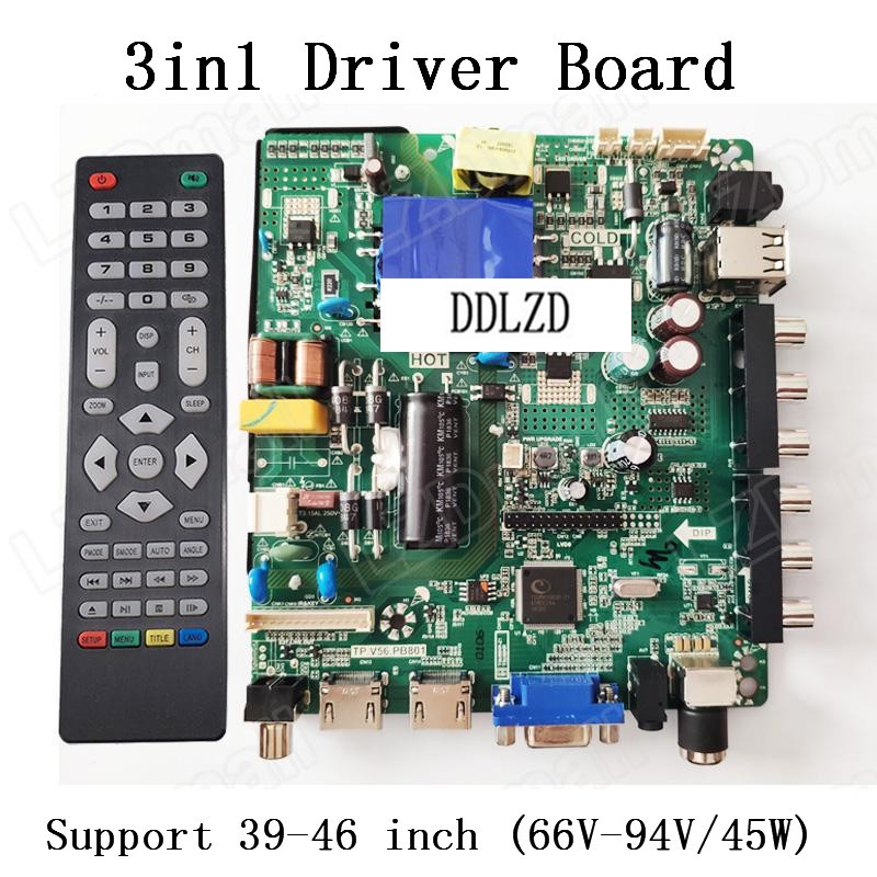 Bo mạch chủ LED LCD TV 3 trong 1 giao diện VGA/HDMI/AV/TV/USB TP.V56.PB726/SKR.801/TP.VST59S.PB716/PB726/PB801/PB813