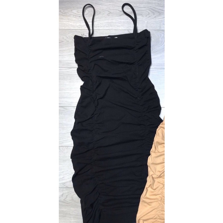 Váy Nữ 🌹FREESHIP🌹 Váy Hai Dây Nữ Ôm Body Dúm Dây Dài Siêu Đẹp Siêu hót AN23 | BigBuy360 - bigbuy360.vn