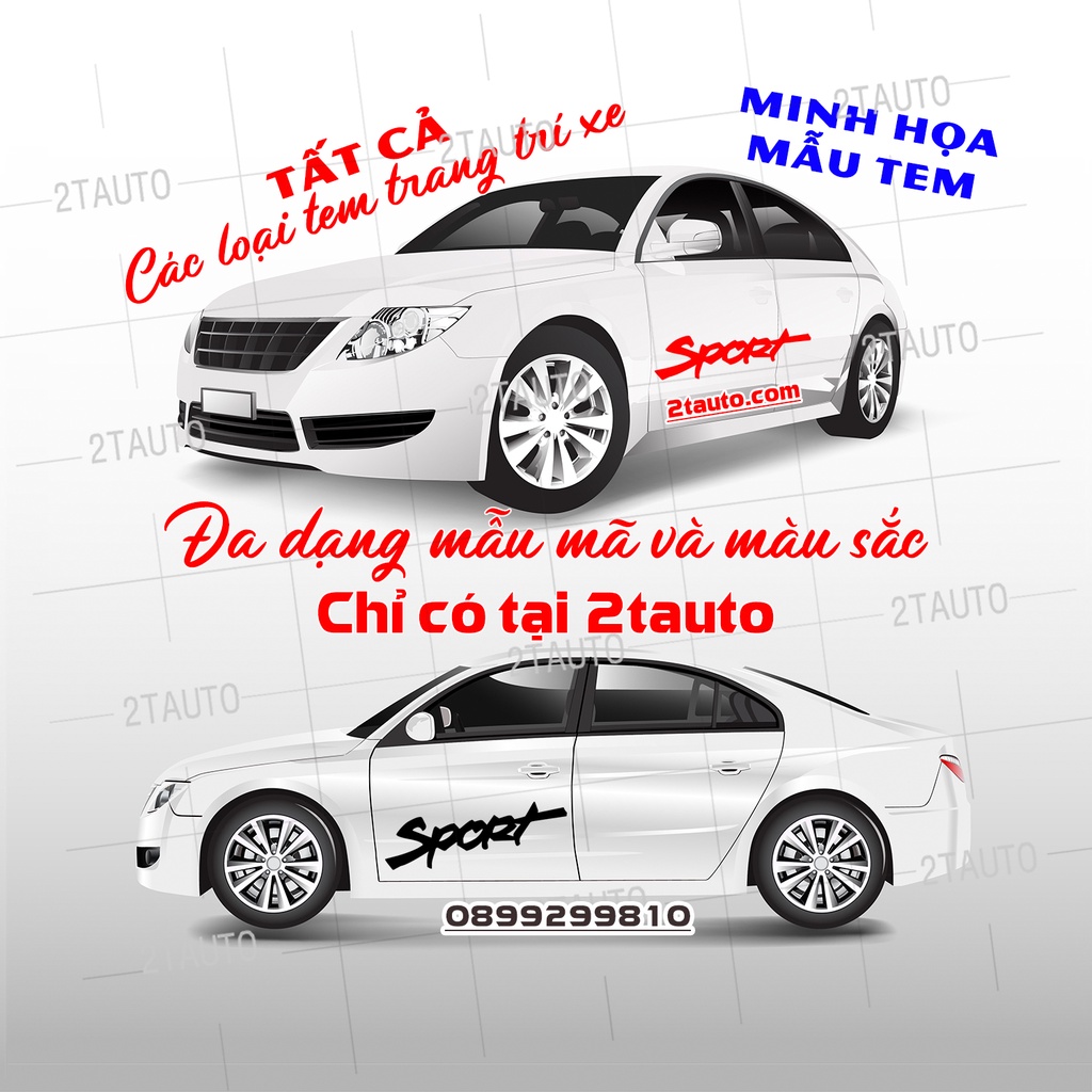 Sticker tem chữ SPORT, logo tem SPORT dán trang trí ô tô xe hơi chống nước,chống phai màu, mẫu đa dạng độc đáo - MẪU 4