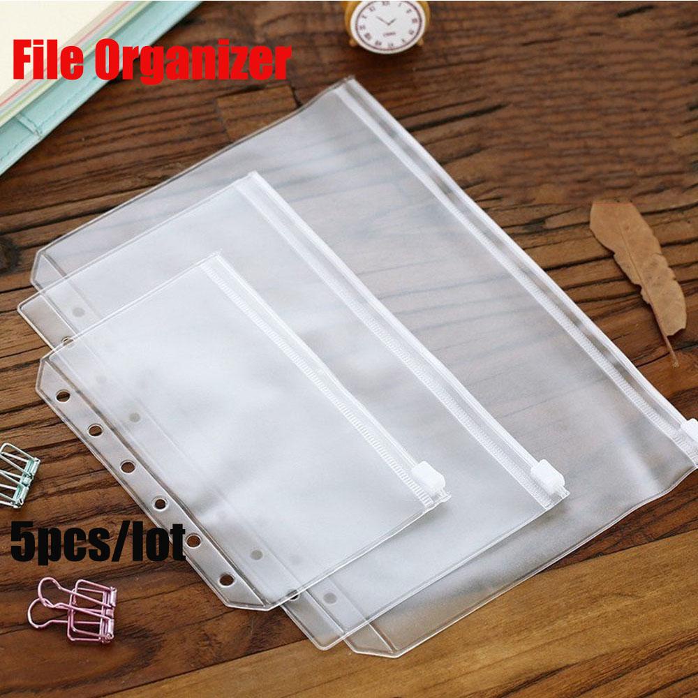 Túi Đựng Tài Liệu Trong Suốt Chống Thấm Nước Có Khóa Kéo Tiện Dụng Cho Học Sinh