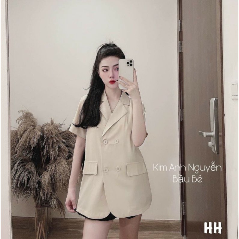 Áo cổ vest cộc tay nhiều màu hàng đẹp
