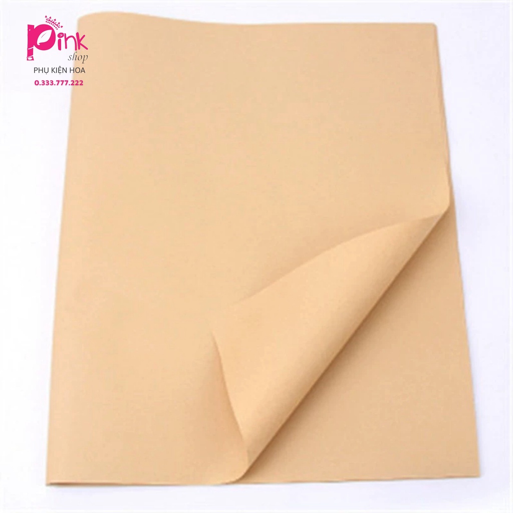 💞 Giấy Kraft trơn , loại Dày Dai gói Quà, gói Hoa phong cách Vintage – Phụ kiện hoa Pinkshop🌹📚