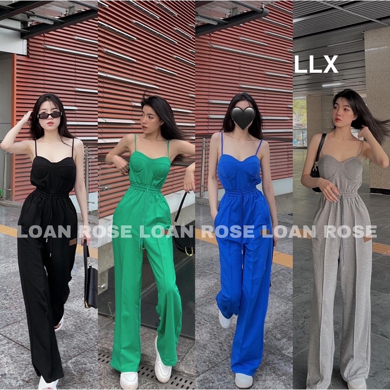 Jumsuit 2s quần suông thể thao