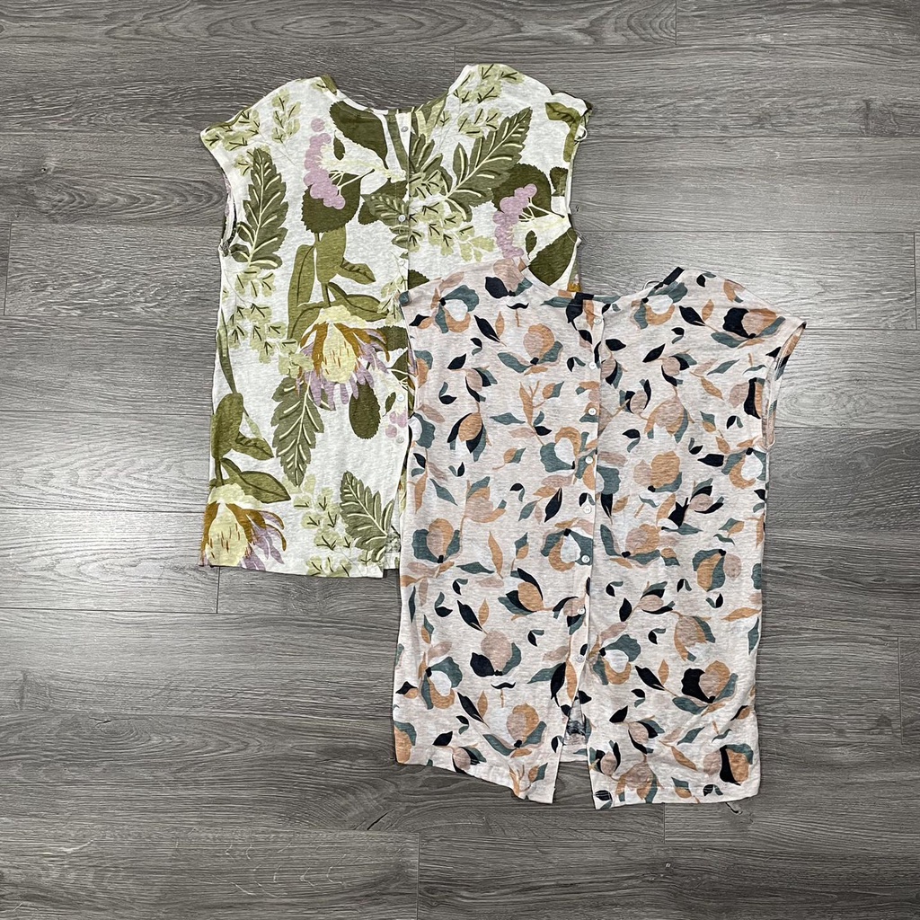 ÁO SÁT NÁCH NỮ HOA LÁ MÙA HÈ