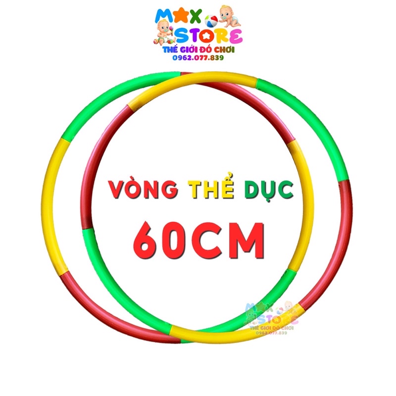 VÒNG THỂ DỤC NHỰA MẦM NON CHO BÉ CỠ ĐẠI 60CM CÓ KHỚP NỐI THÁO RỜI ĐƯỢC