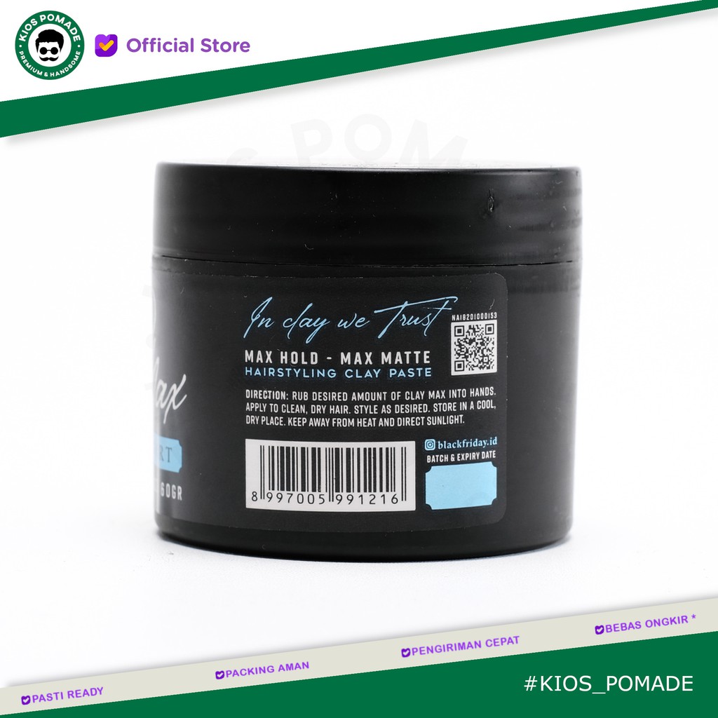 Pomade Clay Black Friday Claymax Fort