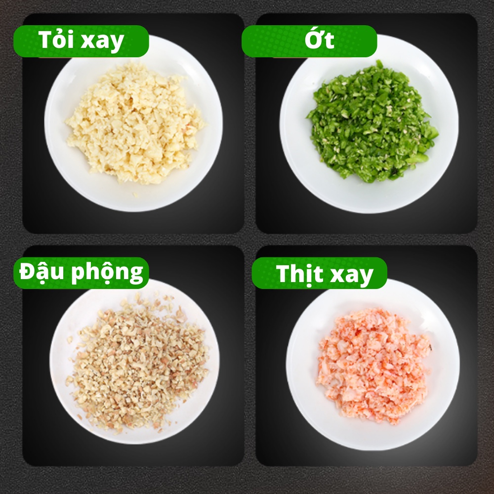 Máy Xay Rau Củ Qủa, Tỏi Ớt Cầm Tay, Máy Thái, Băm Tỏi Ớt Rau Củ Sử Dụng Pin Sạc Cổng USB Đa Năng Tiện Dụng Cho Nhà Bếp