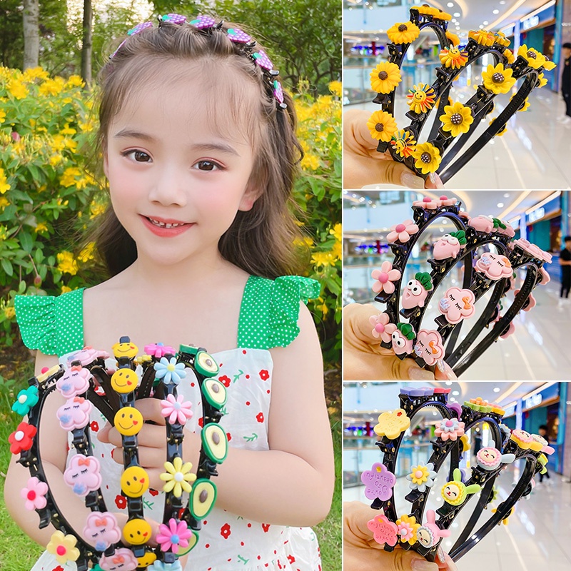 Băng Đô Cài Tóc Chống Trượt Nhiều Màu Sắc Dễ Thương Cho Bé Gái