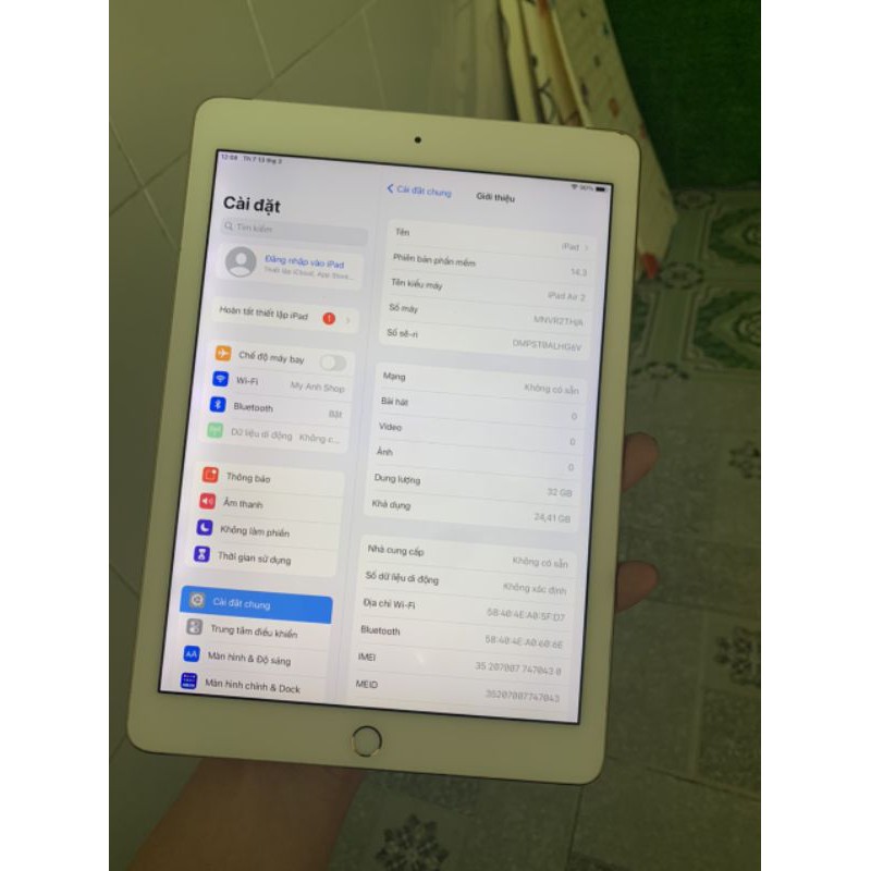 ( Xả hàng ) Máy tính bảng Ipad Air 2 bộ nhớ 32GB wifi 4G màu Gold Zin Đẹp/ Giao hàng toàn Quốc | BigBuy360 - bigbuy360.vn
