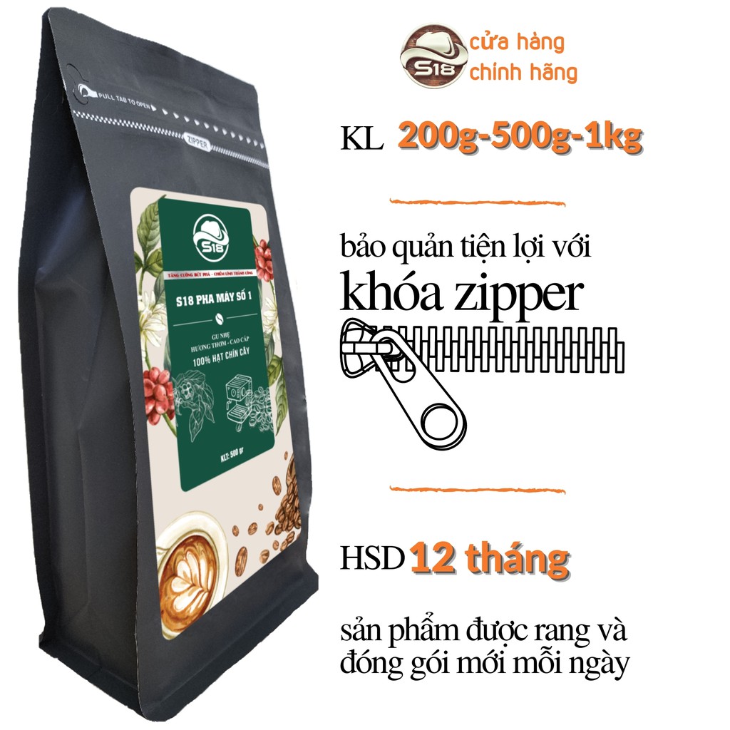 Cà phê pha phin nguyên chất,cafe nguyên hạt-rang xay, robusta arabica culi, S18 coffee