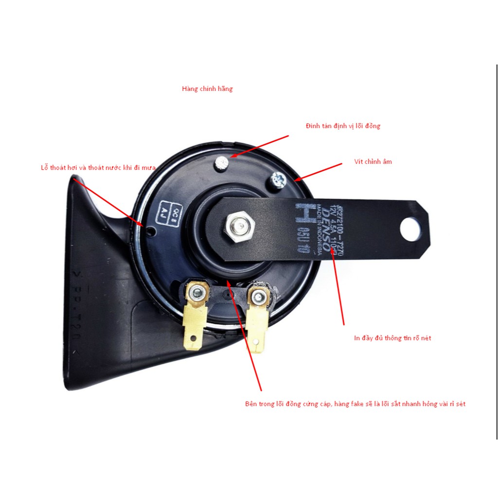 CÒI DENSO 12V 🏍 CÒI SÊN CHỐNG DÍNH NƯỚC CHO Ô TÔ, XE MÁY - CSDS