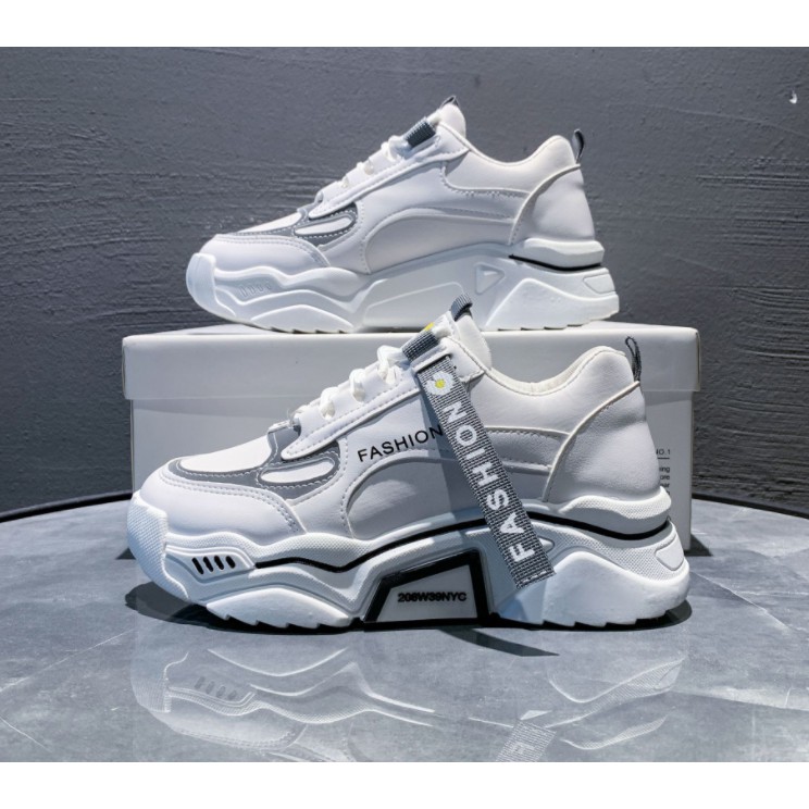 Giày sneaker nữ MS015 (trắng xám)