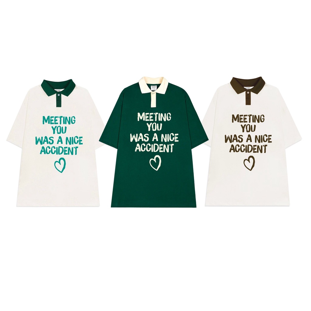 ÁO THUN FF FORM RỘNG POLO MEETING YOU, VẢI THUN 2 CHIỀU 100% COTTON 250G