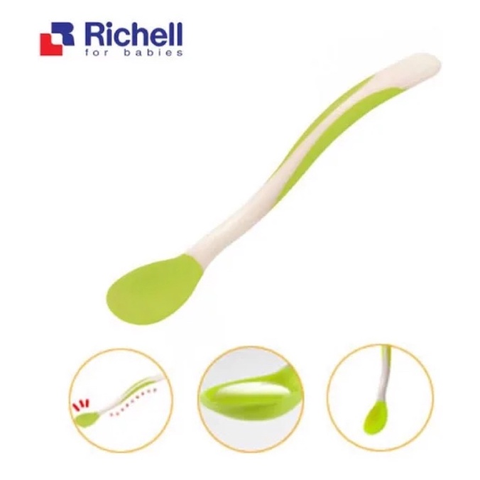 Thìa mềm Richell (Xanh Lá)