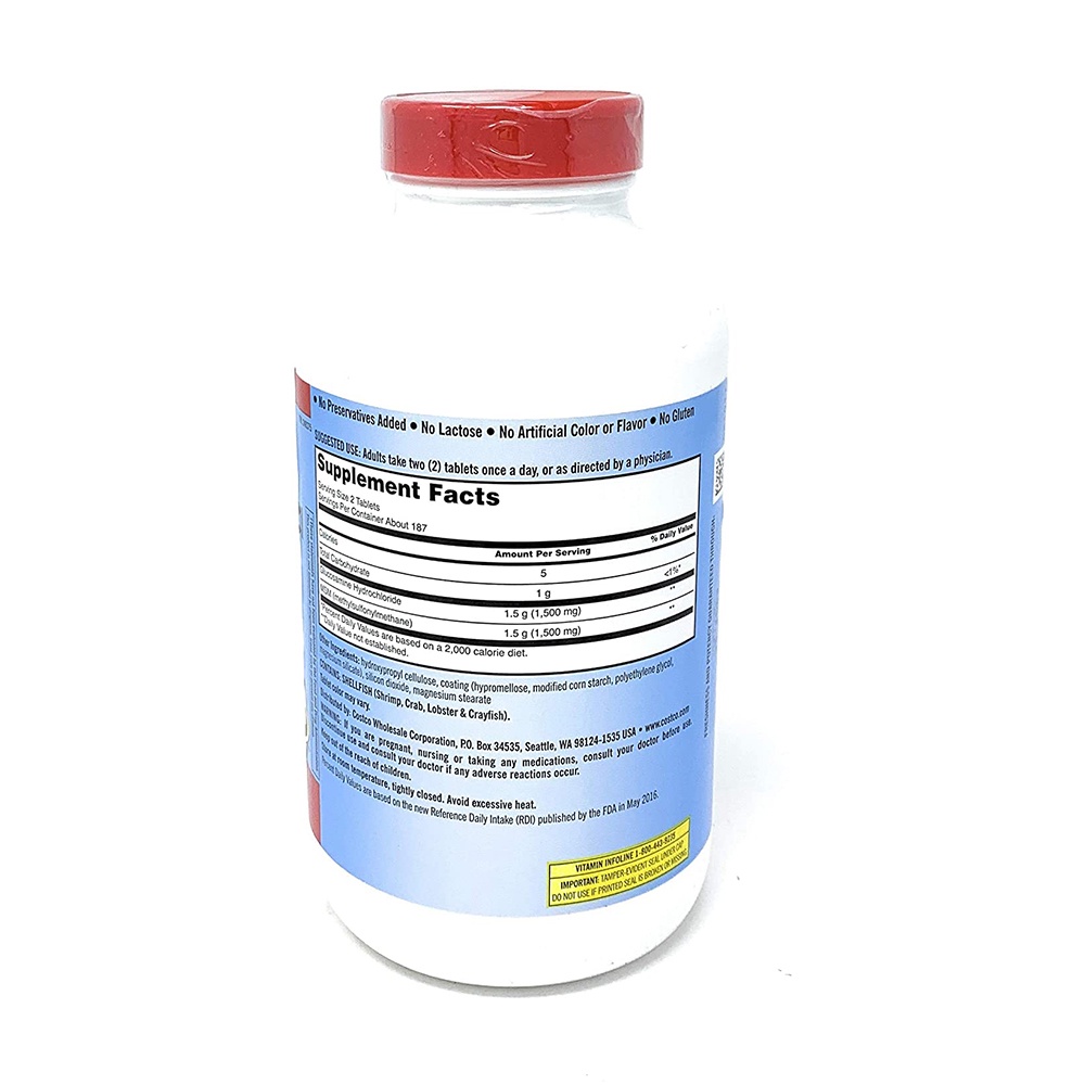 Viên uống bổ khớp của Mỹ Kirkland Signature™ Glucosamine HCL & MSM 1500mg hộp 375 viên