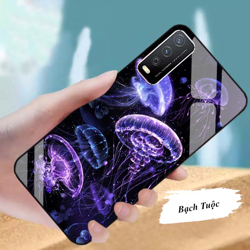 Ốp VIVO Y12s, Y21, Y20, Y20s Lưng Kính Cường Lực Cao Cấp Mới Nhất