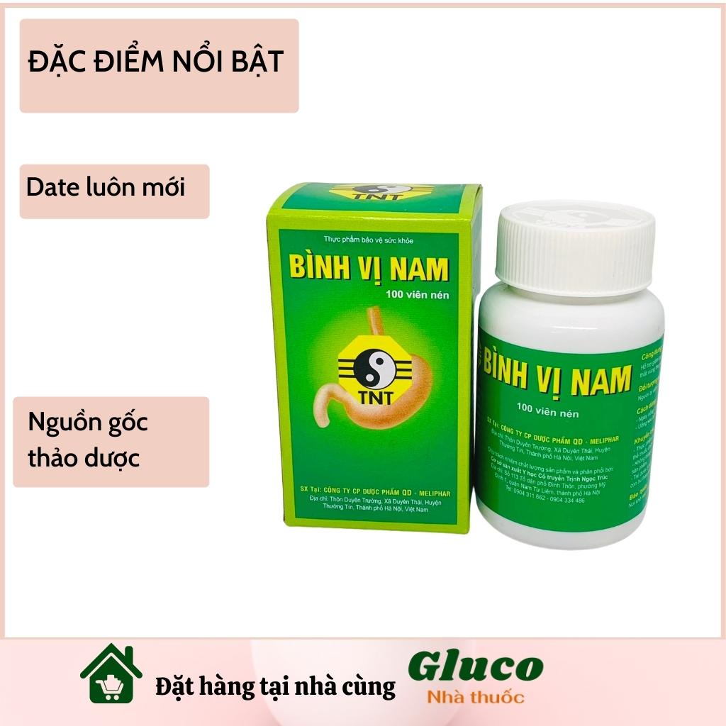 Bình Vị Nam Hộp 100 viên - Giúp bảo vệ niêm mạc dạ dày GLU3801