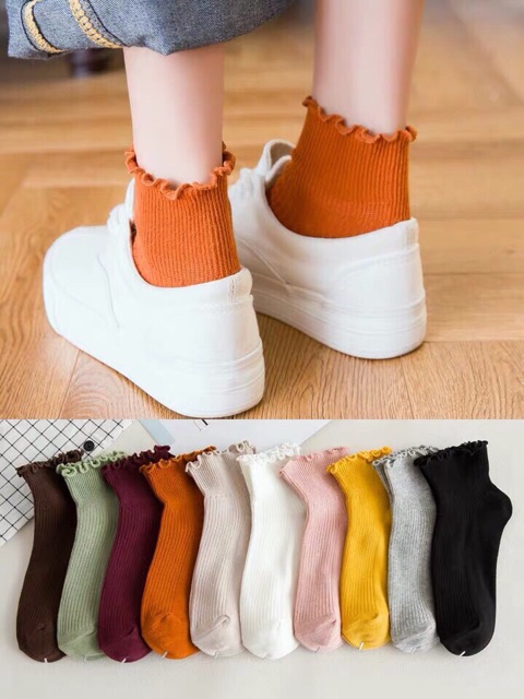 Sét 5 tất len nhún cổ viền cực xinh