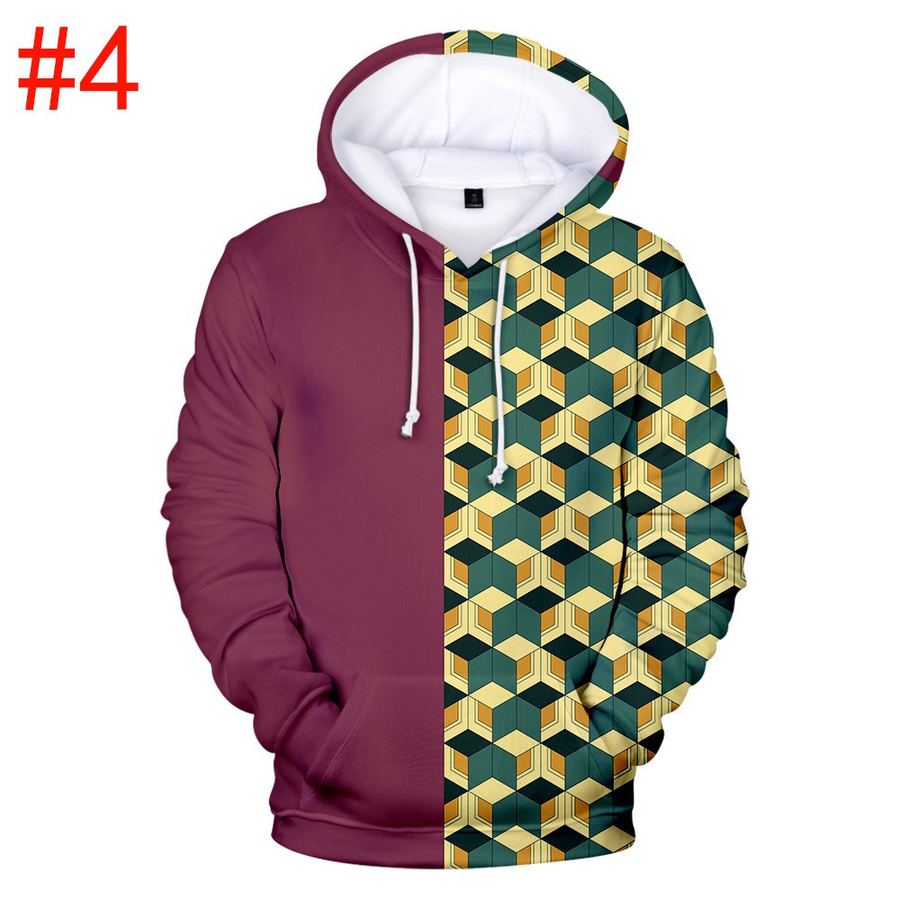 Áo hoodie tay dài in họa tiết Kimetsu no Yaiba 3D cho nam | BigBuy360 - bigbuy360.vn