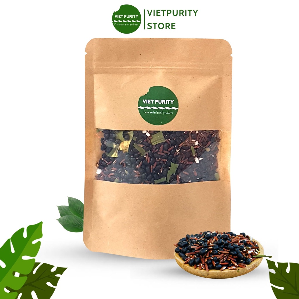 Trà gạo lức đậu đen xanh lòng 500g-1kg Vietpurity, trà detox thảo mộc giảm cân tự nhiên thanh nhiệt giải độc