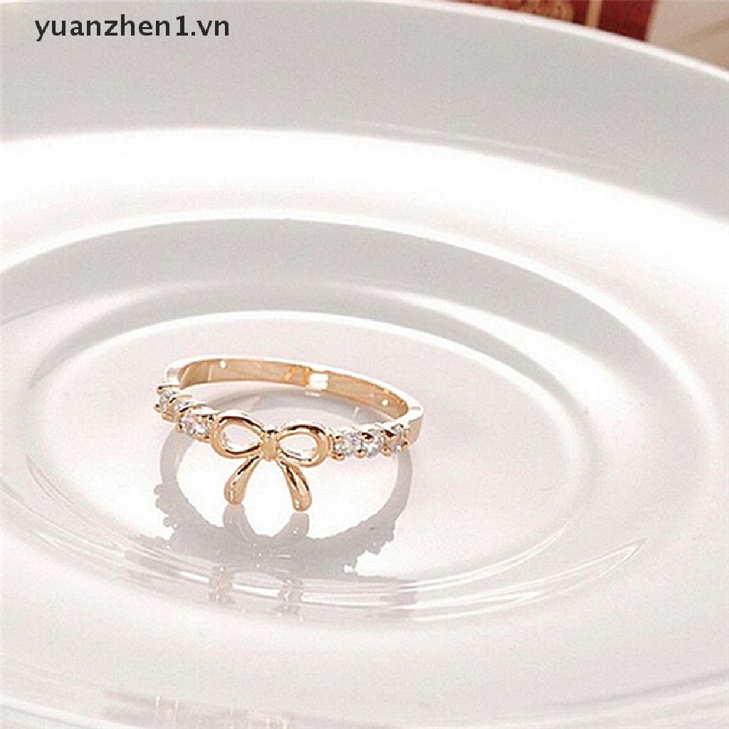 Nhẫn đính đá thiết kế đơn giản thời trang cho nữ