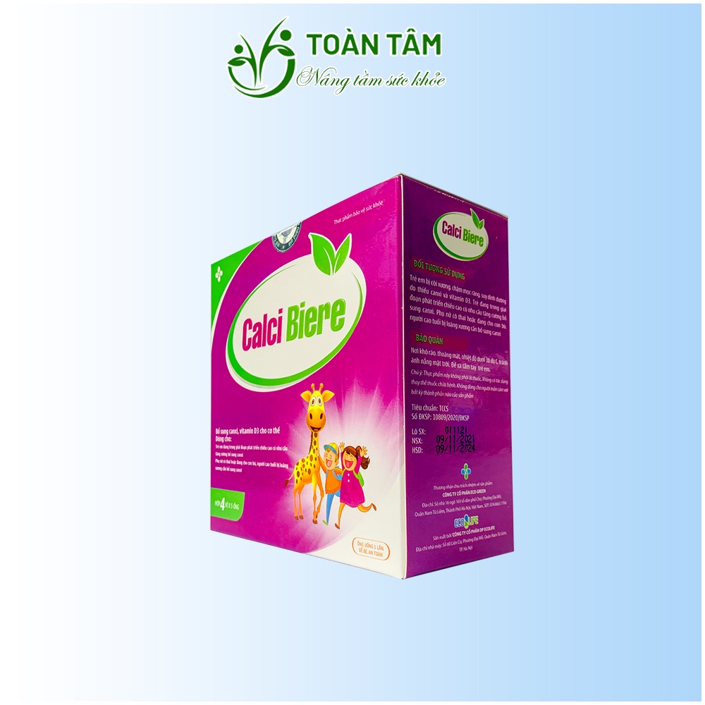 Siro CALCI BIERE cho bé, siro canxi chống còi xương cho trẻ VIGOR Toàn Tâm