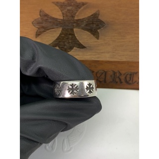 Nhẫn Chrome Heart Cross bạc fullbox cao cấp.