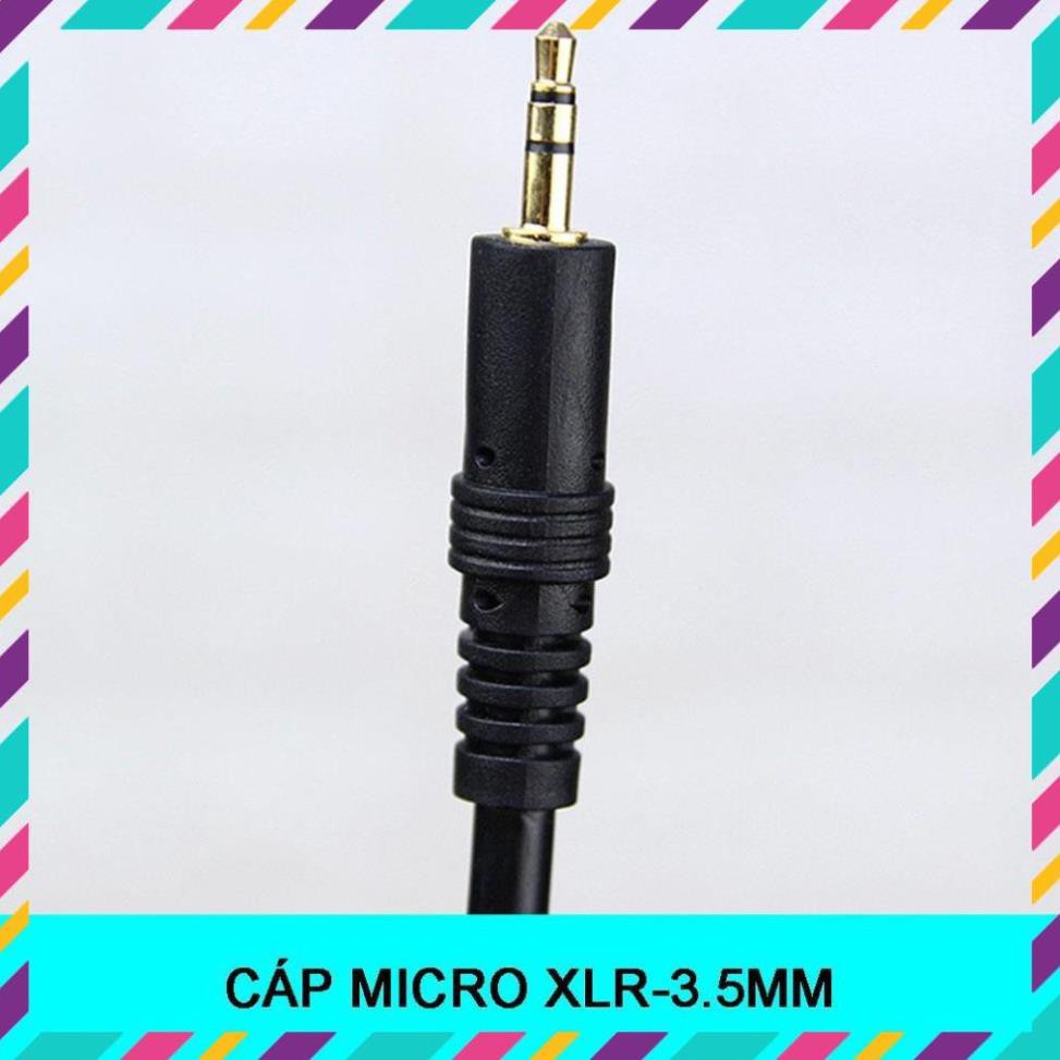 CÁP MICRO XLR-3.5MM - DÂY MIC THU ÂM BM800, BM900, AMI BM900, ISK AT100, AT350…