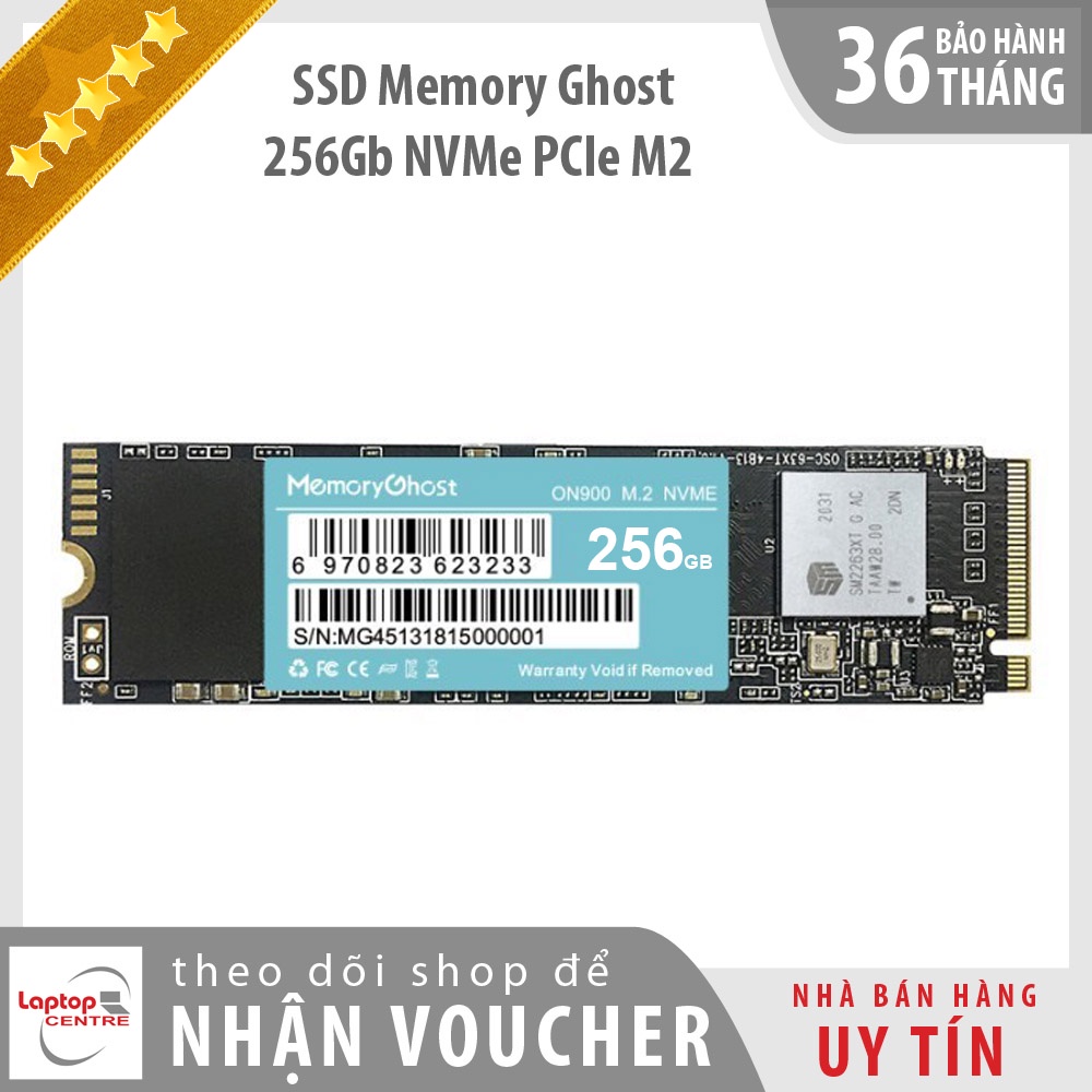 [Freeship] Ổ cứng SSD Memory Ghost 256GB NVMe PCIe M2 tốc độ 1700/2600Mbs Macbook, bảo hành 36 tháng [Laptopcentre]