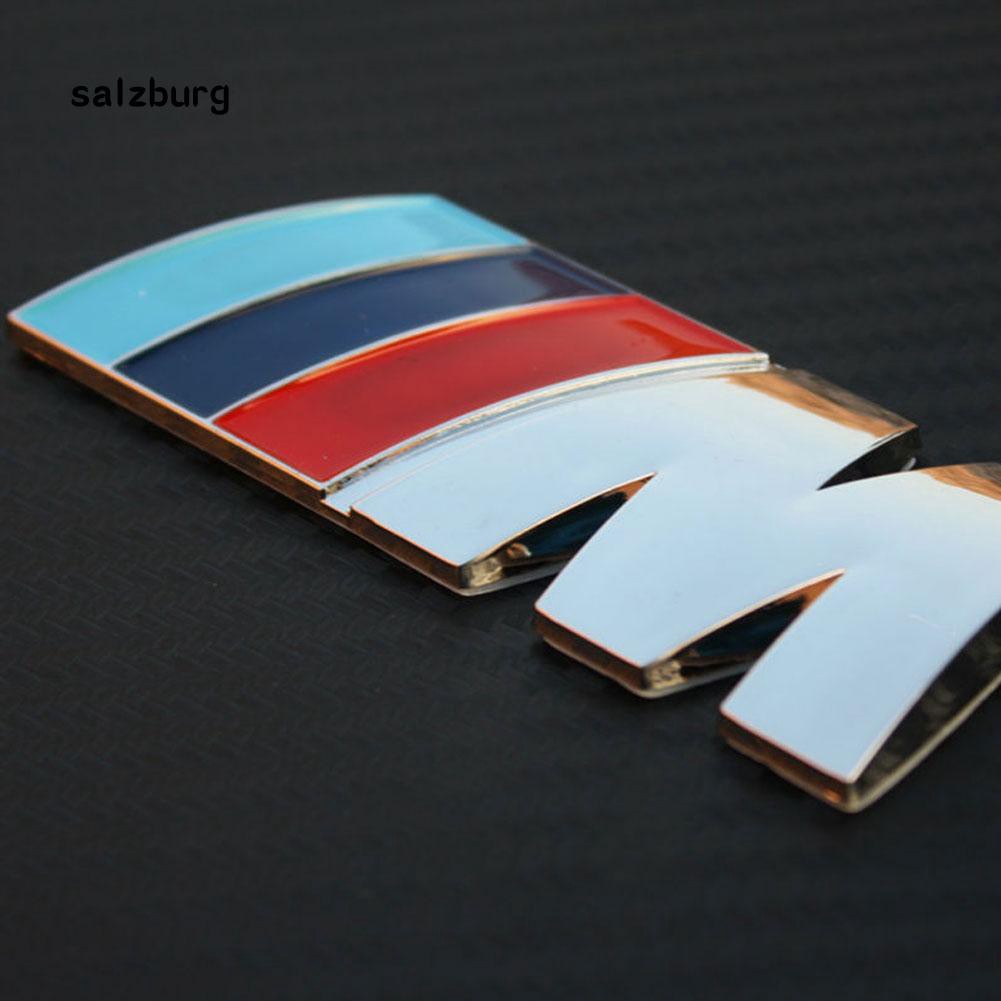 Logo kim loại 3D mạ kim loại dán trang trí xe ô tô BMW