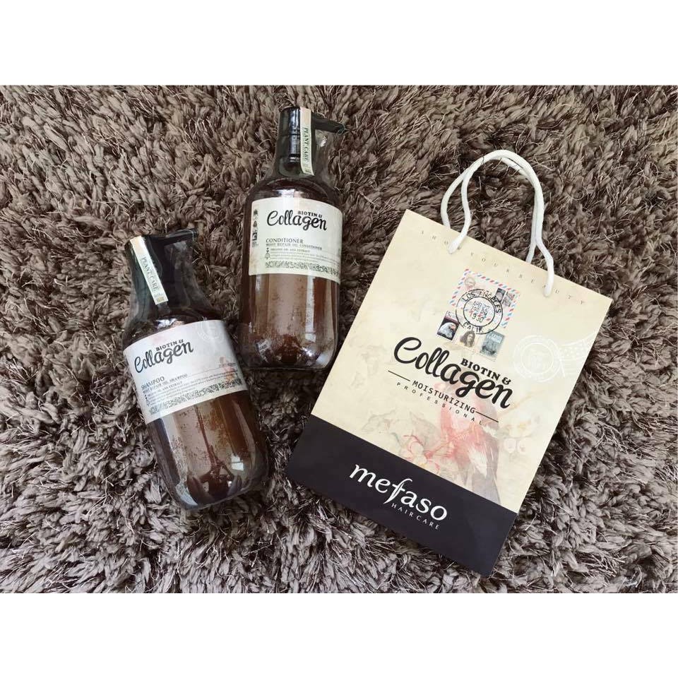 Bộ Dầu Gội Dầu Xả Mefaso Collagen- Argan oil phục hồi hư tổn 850ml | BigBuy360 - bigbuy360.vn