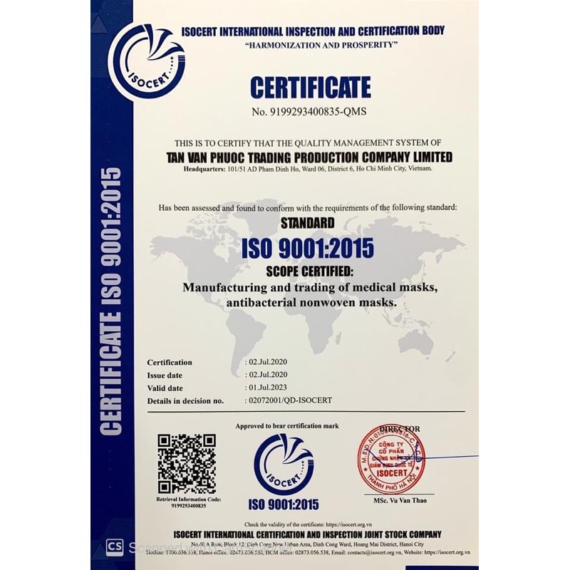 Khẩu trang KF94, 4 lớp, 4D, hiệu An Tâm