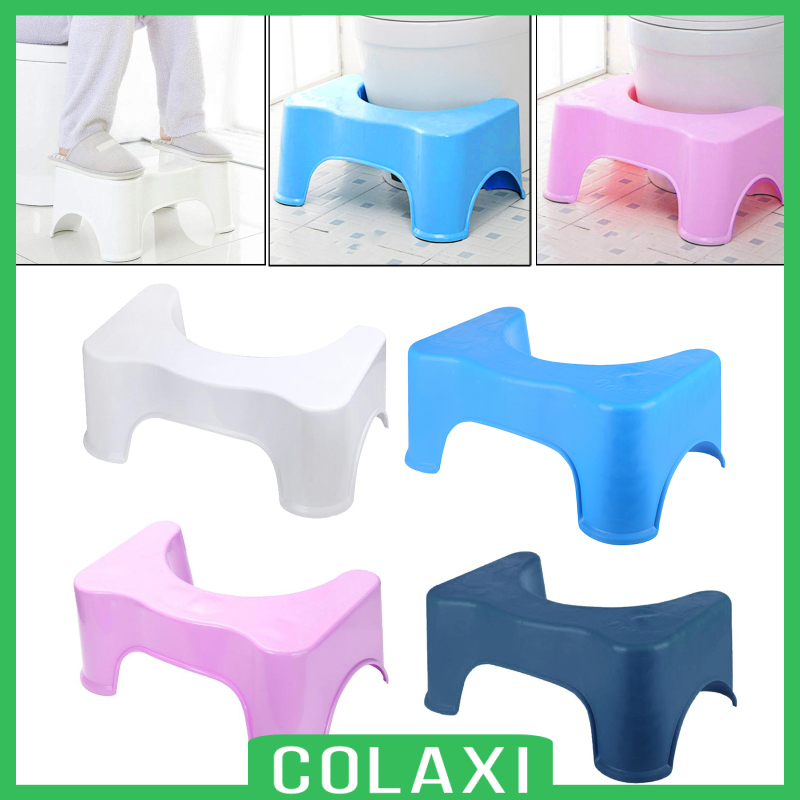 [COLAXI]2x Step Stool For Toilet Training Kids Anti-skid Bathroom Stool White