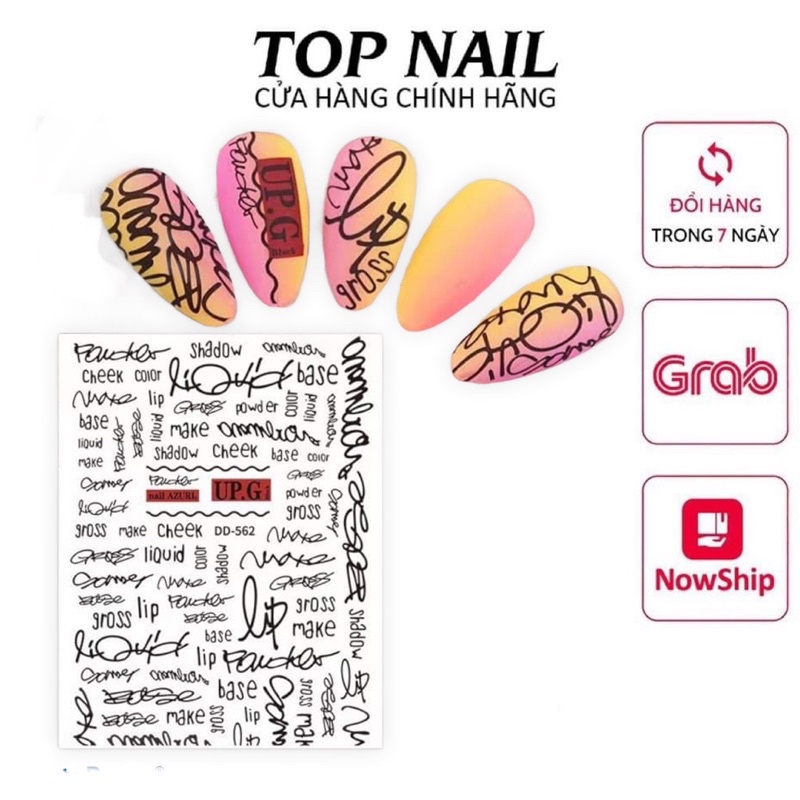 Sticker nail,hình dán móng các thương hiệu trang trí móng