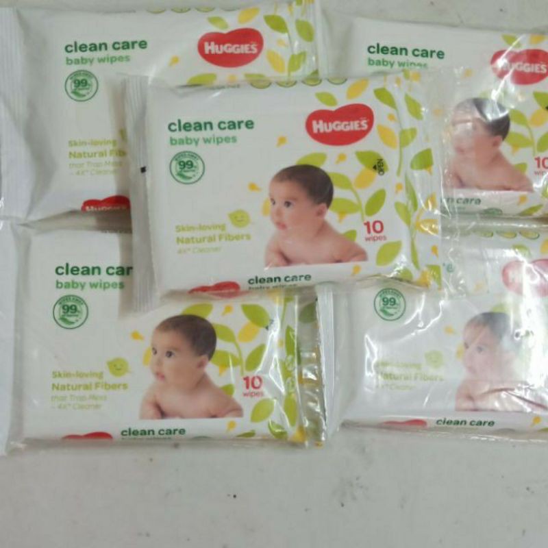 Khăn giấy ướt Huggies không mùi 1 gói 10 miếng
