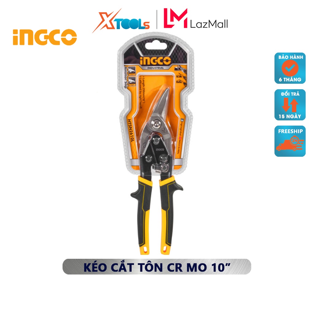 Kéo cắt tôn (cắt trái) INGCO HTSN2610L | dụng cụ cắt tôn chiều dài 250mm (10 inch)