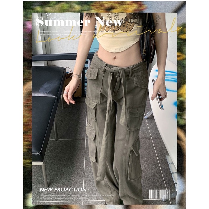 Quần Jean Đen Ống Rộng Phong Cách retro Mỹ Cá Tính Cho Nữ