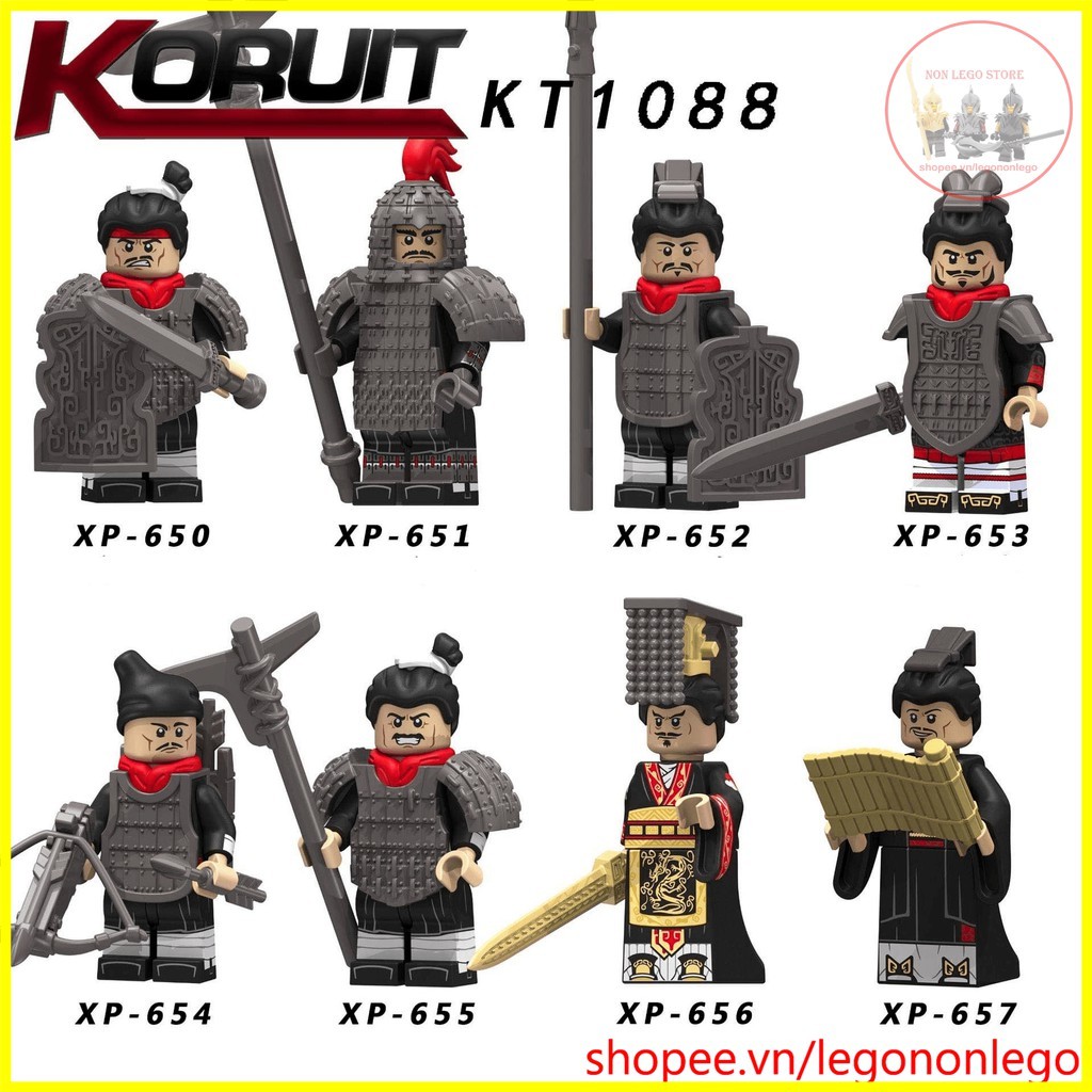 Minifigure lego trung cổ quân đội tướng sĩ nhà Tần Qin Empire các nhân vật Tần Thủy Hoàng quân sư lính giáp KT1088