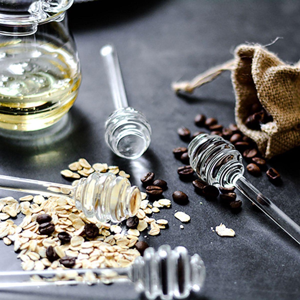 YIYU Muỗng Múc Mật Ong Bằng Thép Không Gỉ Tay Cầm Dài