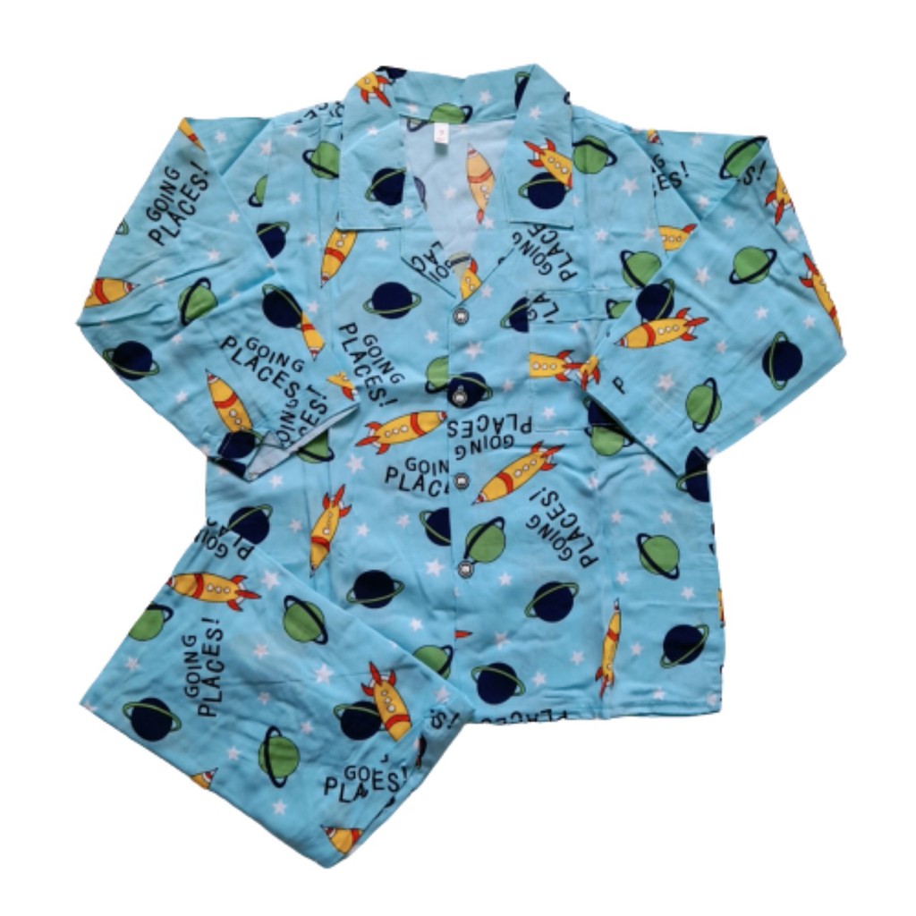 Bộ quần áo trẻ em PIJAMA chất Tole, Lanh tay dài quần dài cho bé trai size từ 5kg đến 34kg