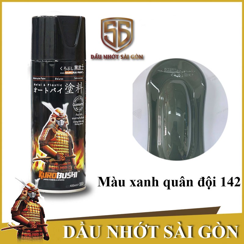 Samurai 142 - Sơn xịt màu xanh quân đội 142