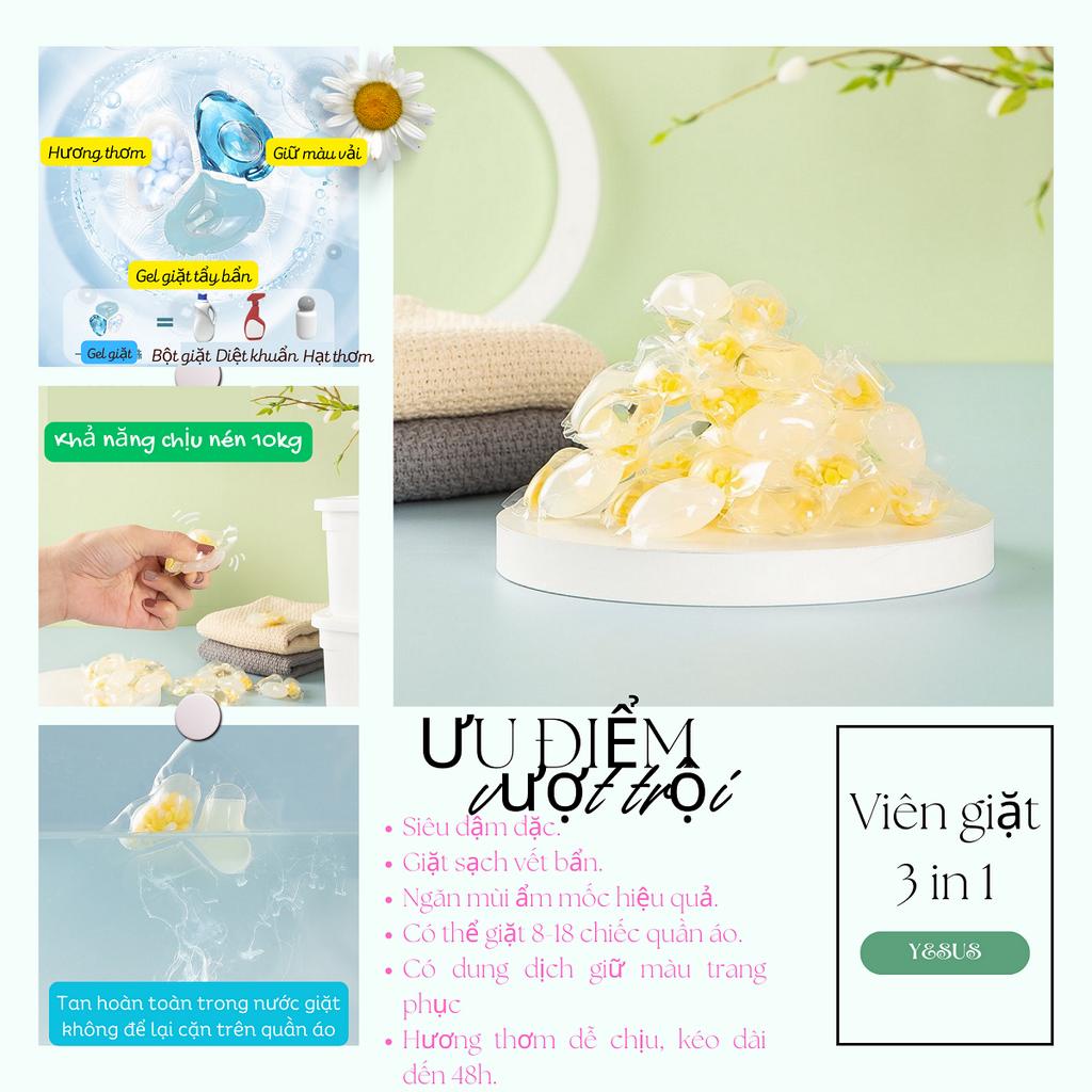 Viên giặt xả quần áo Yesus Laundry Beads Thái Lan sạch khuẩn, lưu hương 3 trong 1 18/25/40 viện