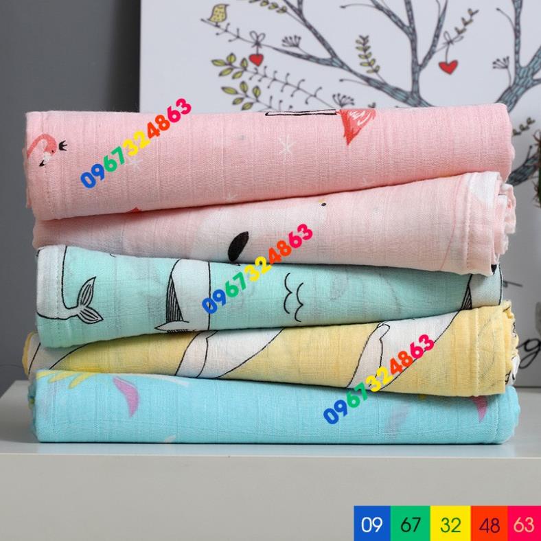 Khăn tắm sợi tre MUSLIN SWADDLE đa năng cao cấp mềm mịn chất đẹp cho bé
