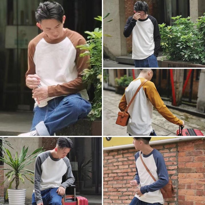 Áo thun nam dài tay MIX MÀU 9322