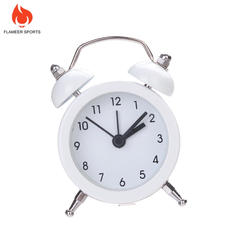 Flameer Sports  Portable Mini Round Battery Digital Alarm Clock Desktop Table Clock