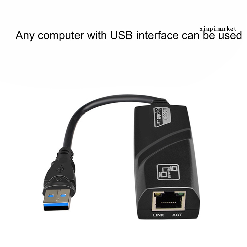 LOP_USB 3.0 to RJ45 Gigabit Ethernet 10/100/1000Mbps External Network Card Adapter