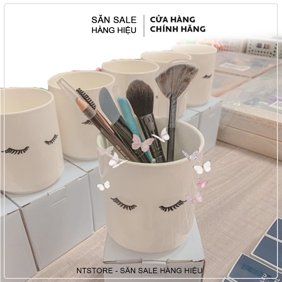 SEPHORA lọ đựng cọ trang điểm bằng sứ trắng