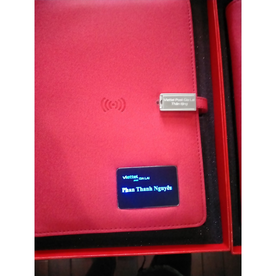 Sổ sạc dự phòng không dây đa năng khắc logo theo yêu cầu